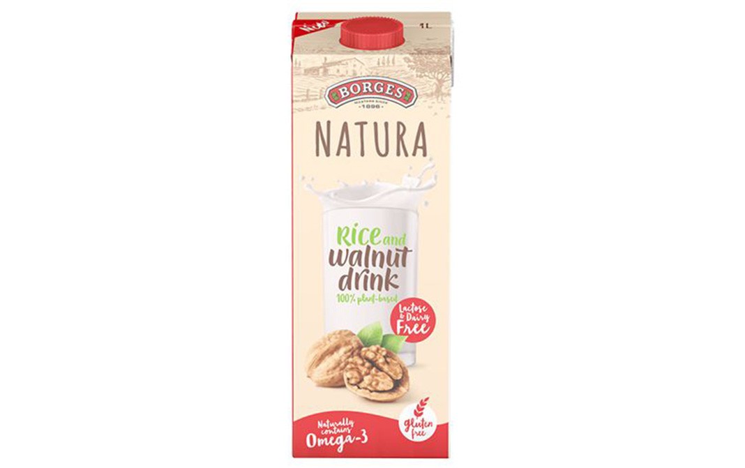 Borges Natura Rice and Walnut Drink   Tetra Pack  1 litre
